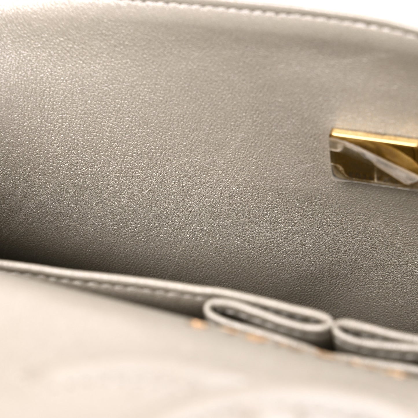 Metallic Lambskin Quilted Medium Double Flap Gold