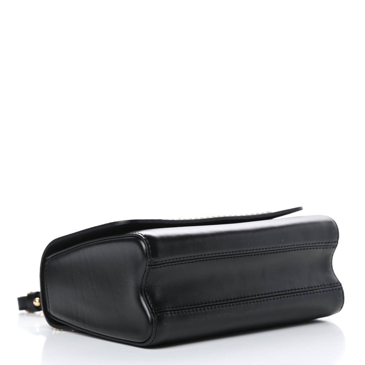 Calfskin Monogram Braided Twist Shoulder Bag MM Black