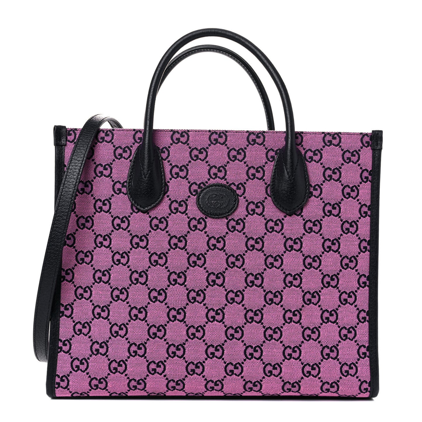 Monogram Multicolor Textured Dollar Calfskin Small Retro Interlocking G Tote Bag Pink Blue