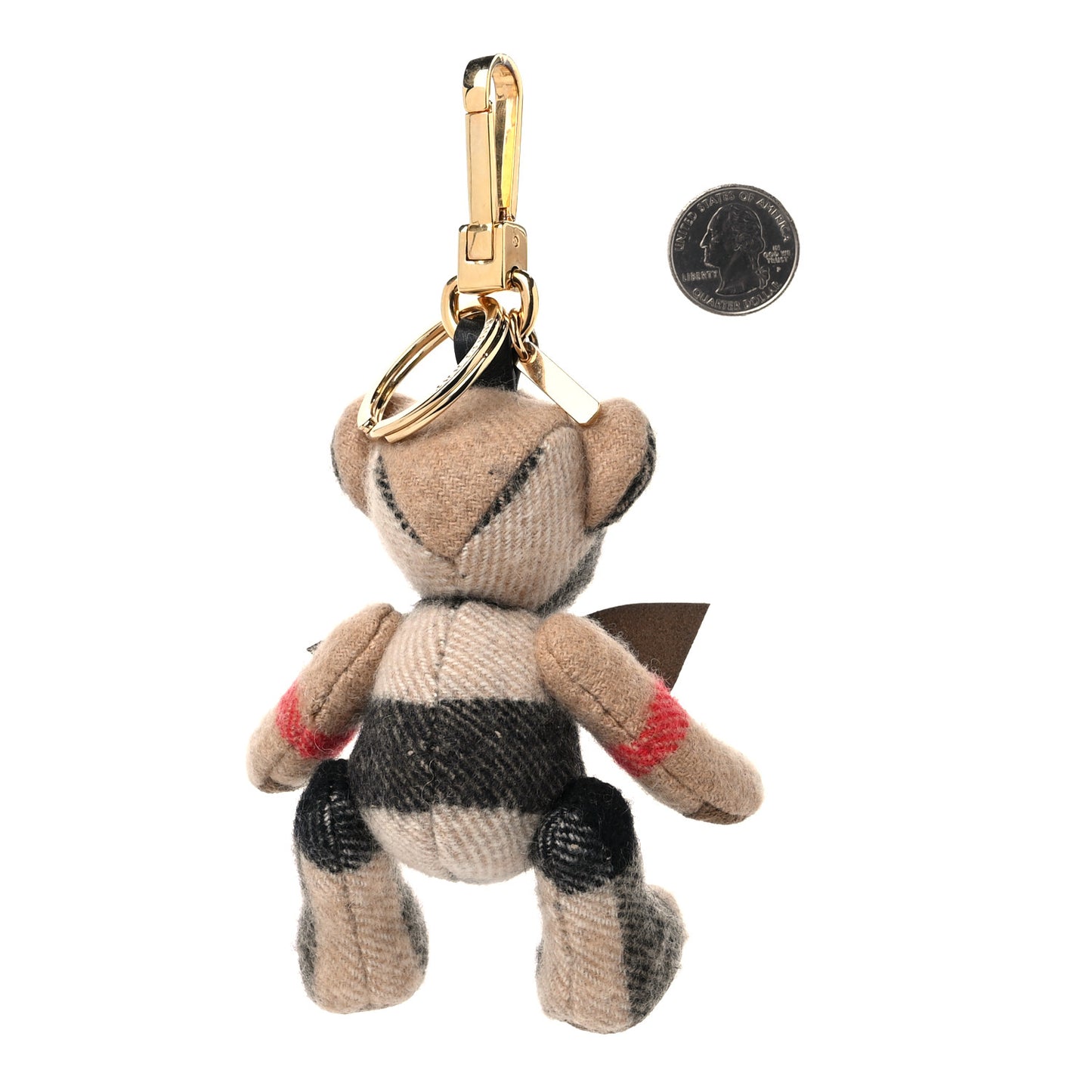 Cashmere Vintage Check Thomas Bear Bag Charm Camel