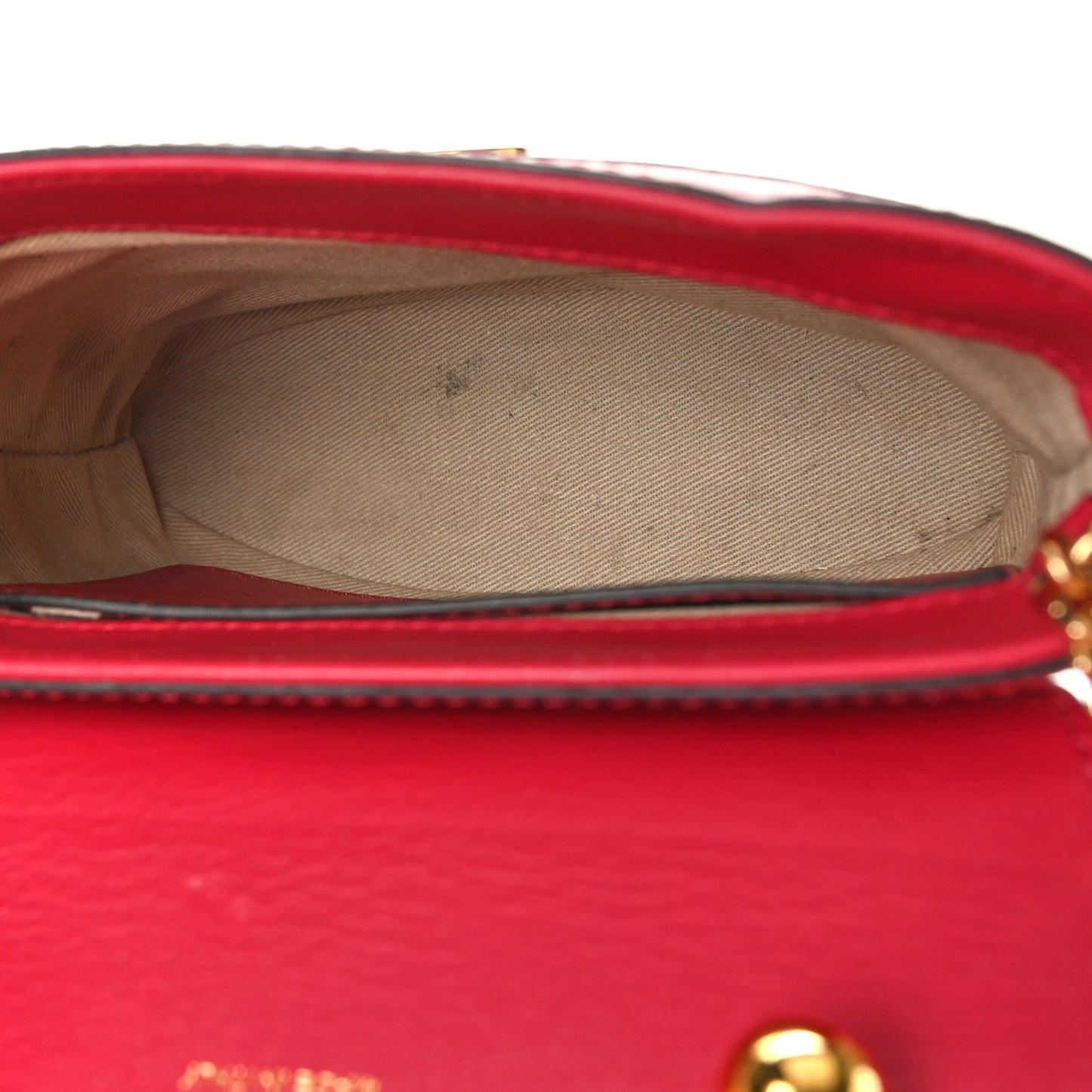 Calfskin Crocodile Embossed Small Aby Lock Dusky Red