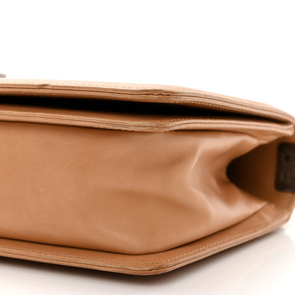 Chanel Glazed Calfskin Medium Boy Flap Dark Beige 10 of 11