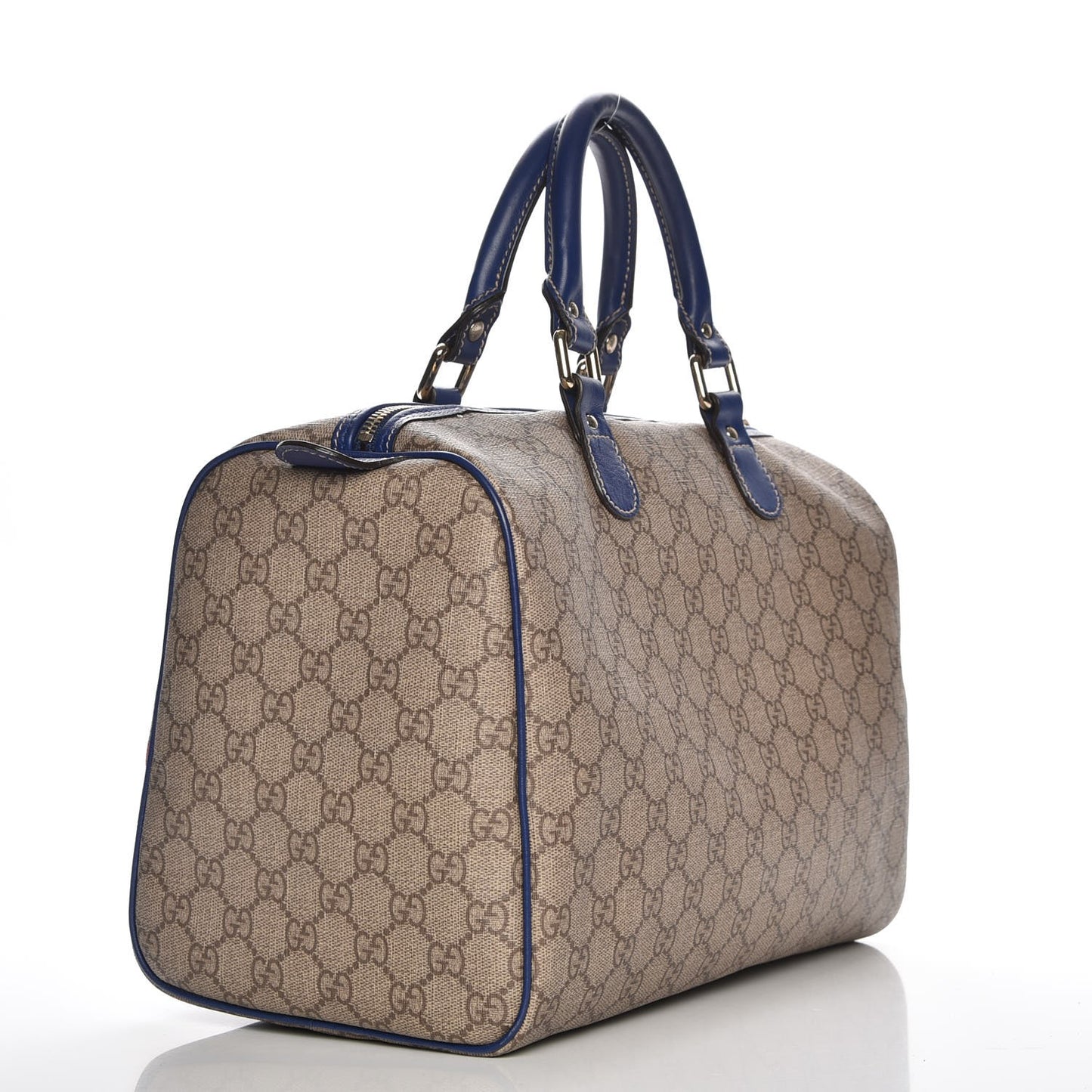 GG Plus Monogram Medium Boston USA Flag Unicef Duffle Blue
