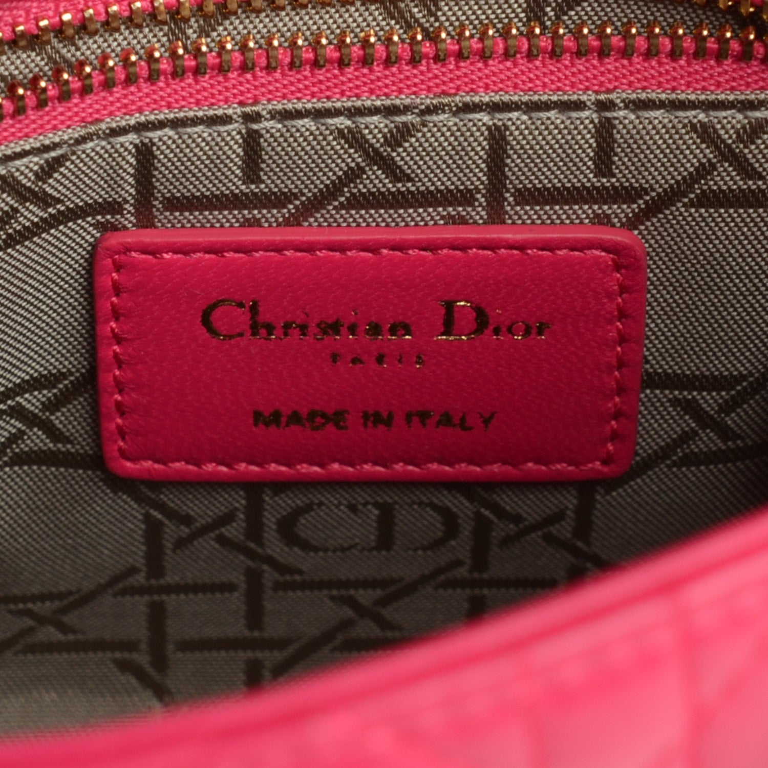 Christian Dior Lambskin Cannage Mini Lady Dior Fuchsia 6 of 7