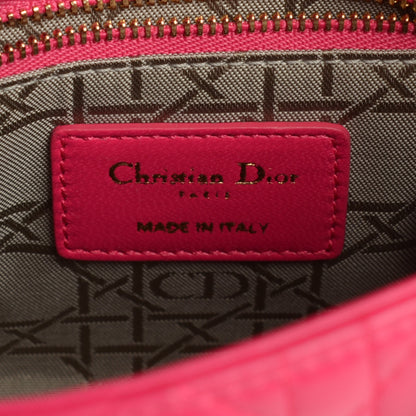 Christian Dior Lambskin Cannage Mini Lady Dior Fuchsia 6 of 7