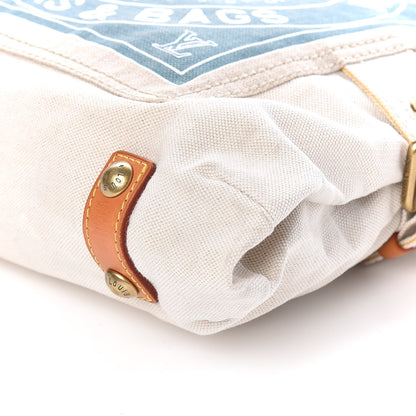 Louis Vuitton Toile Globe Shopper Cabas MM Blue 9 of 9