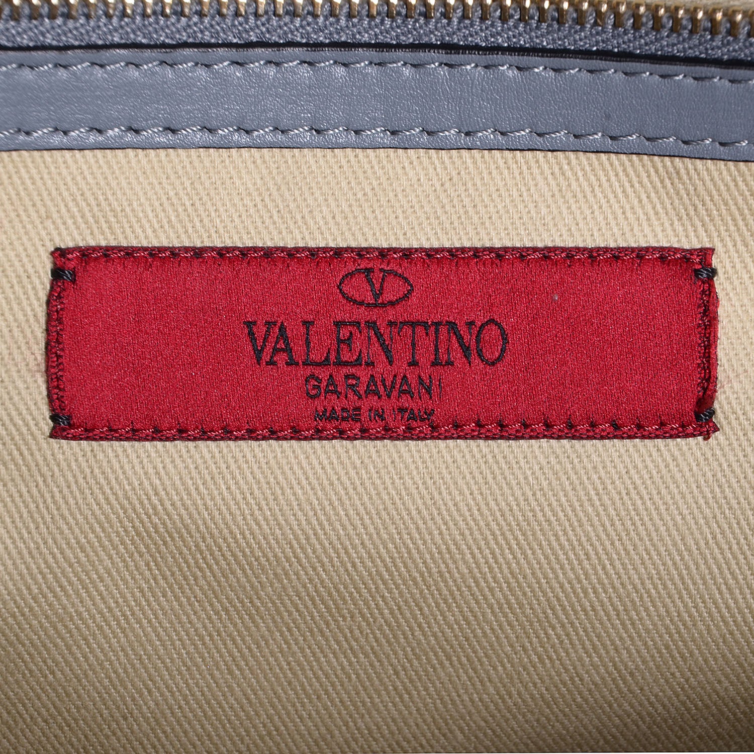 Valentino Garavani Vitello Rockstud Double Handle Tote Stone 6 of 9