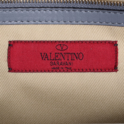 Valentino Garavani Vitello Rockstud Double Handle Tote Stone 6 of 9
