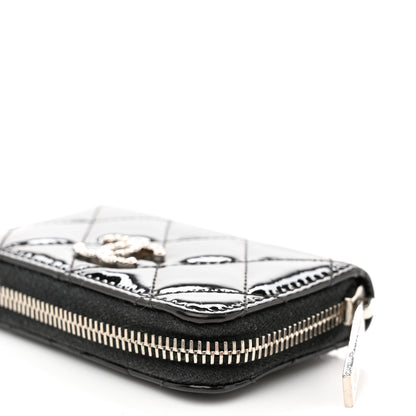 Chanel Patent Calfskin Quilted Brilliant Zip Coin Purse Wallet Black 9 of 9
