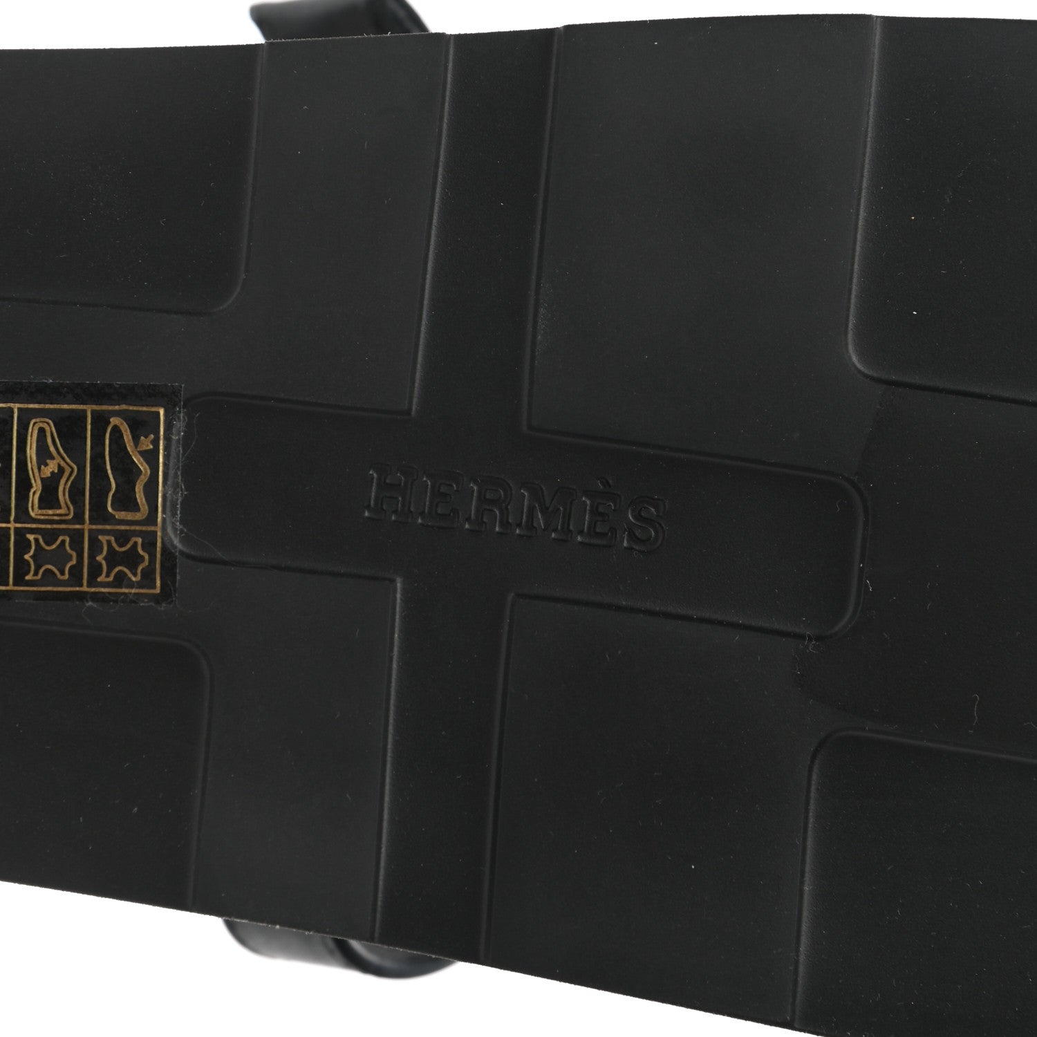 Hermes Calfskin Womens Enid Sandals 36 Black 6 of 10