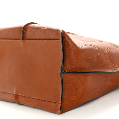 Chloe Smooth Calfskin C Embossed Medium Vick Tote Caramel 9 of 11