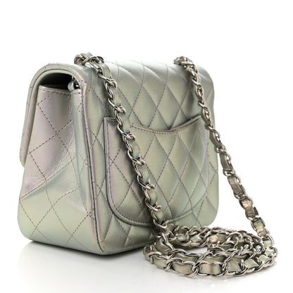 Chanel Iridescent Lambskin Quilted Mini Square Flap Light Purple 3 of 11