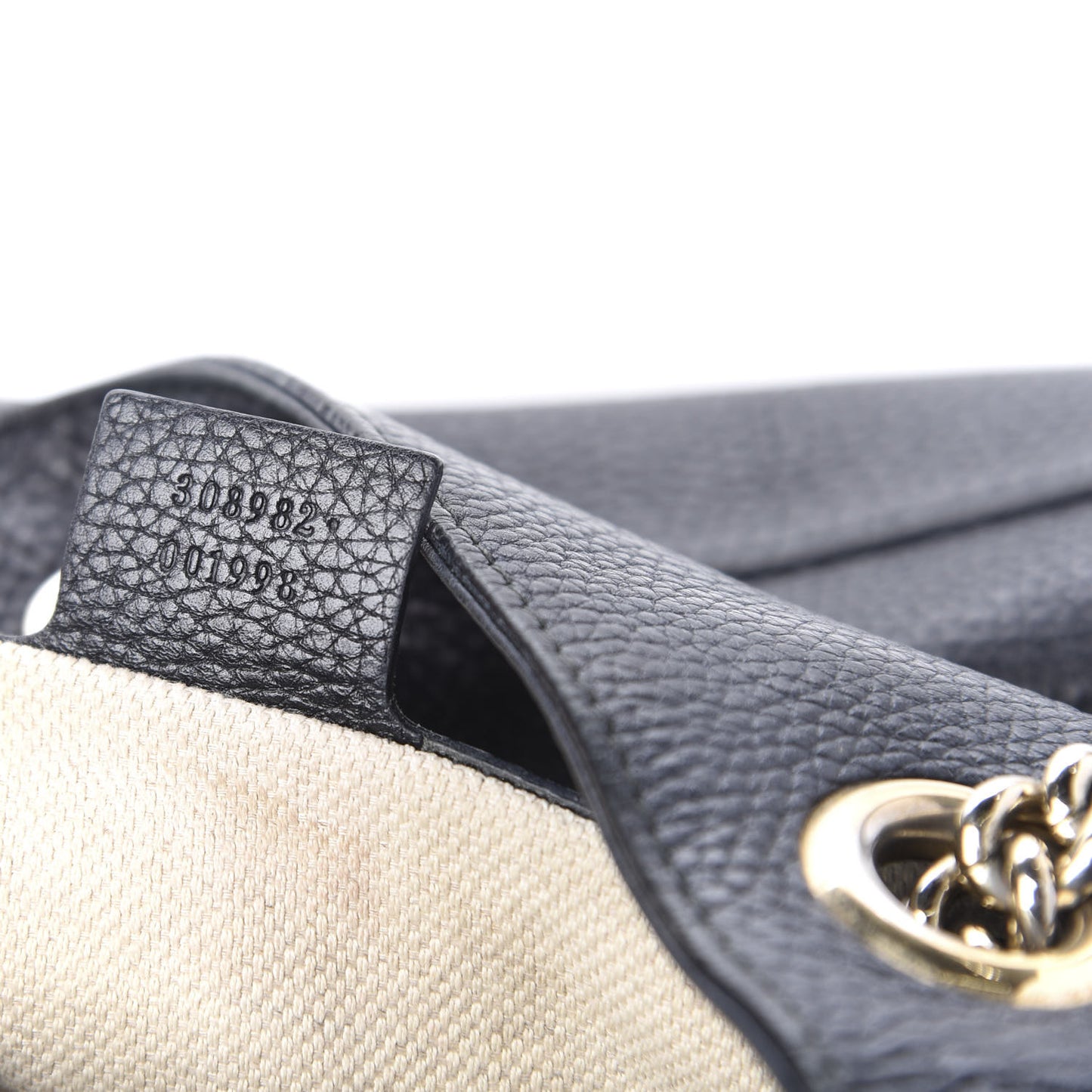 Pebbled Calfskin Medium Soho Chain Shoulder Bag Black