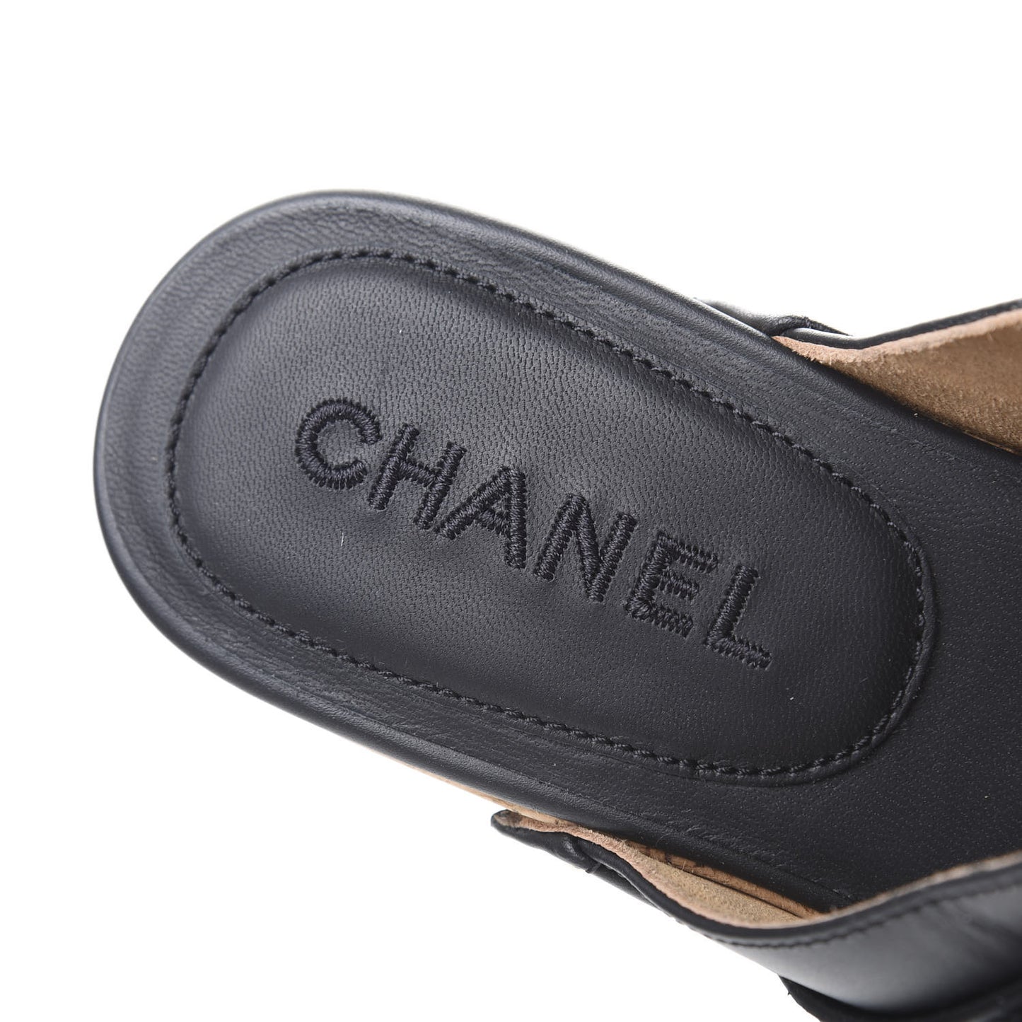 Calfskin CC Turn Lock Clogs 37 Black