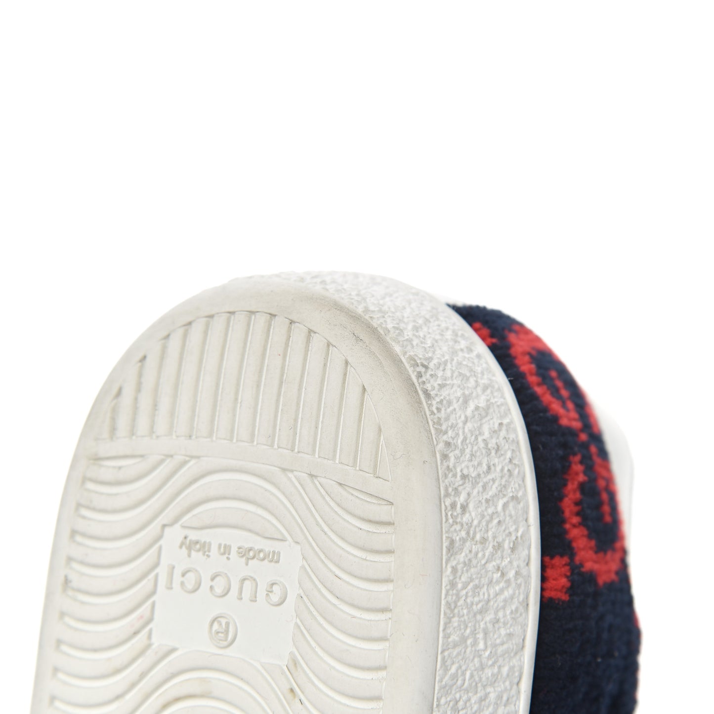 Terry Cloth GG Monogram Web Womens Ace Sneakers 36.5 Blue Red