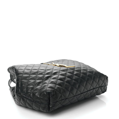 Saint Laurent Lambskin Quilted Maxi Icare Shopping Tote Black 4 of 9