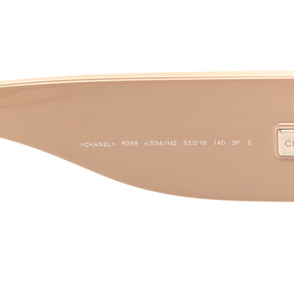 Chanel Acetate CC Butterfly Sunglasses 6058 Black Beige 5 of 7