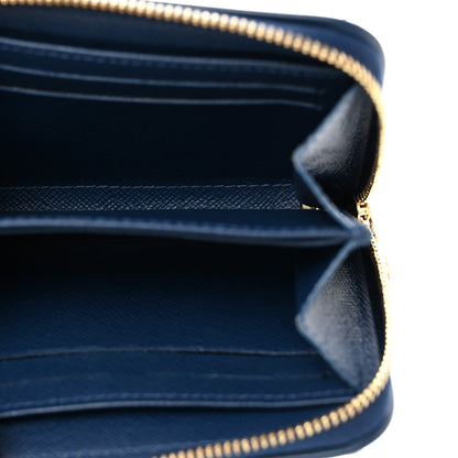 Louis Vuitton Denim Monogram Jacquard Zippy Coin Purse Bleu 5 of 6