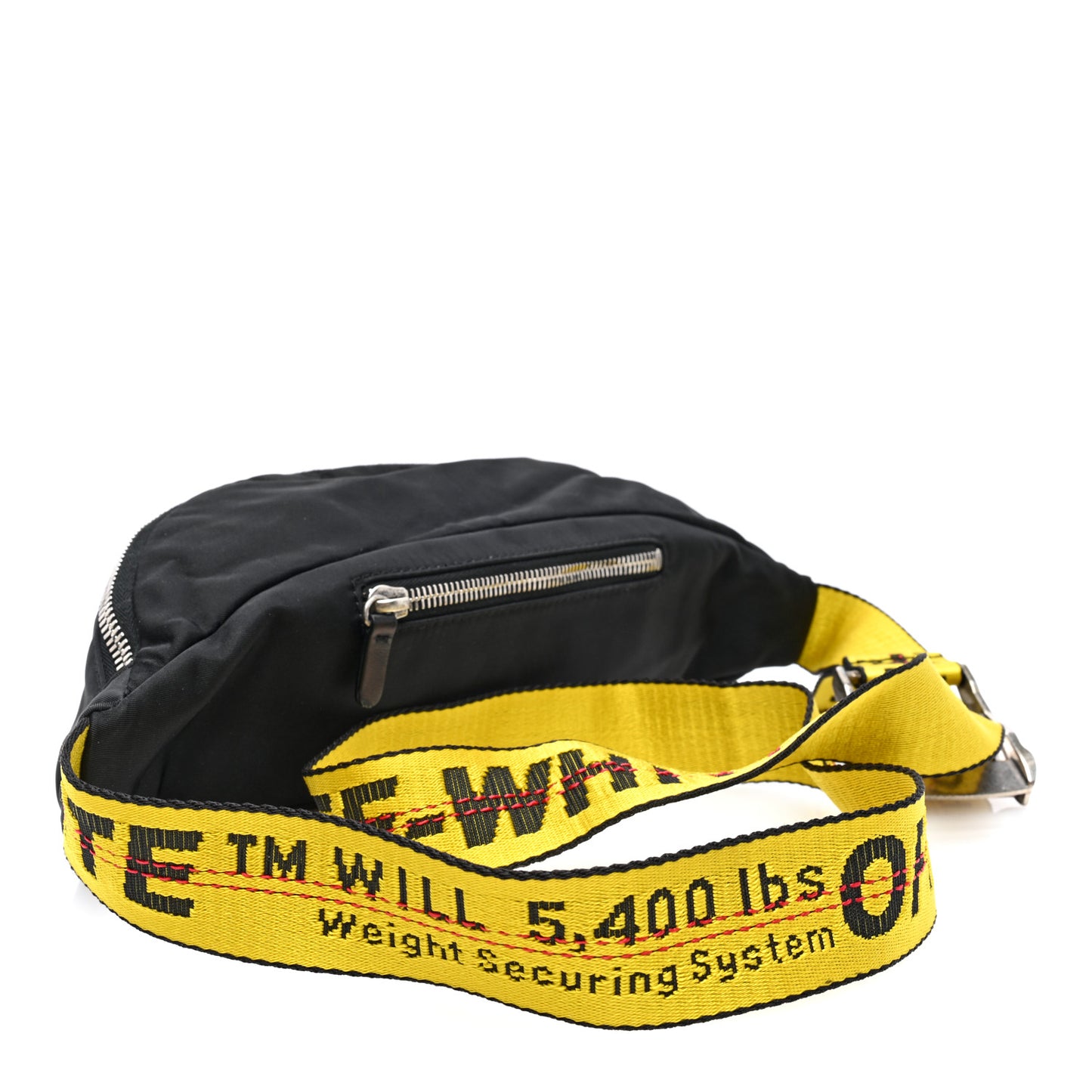 Canvas Logo Print Belt Bag Black