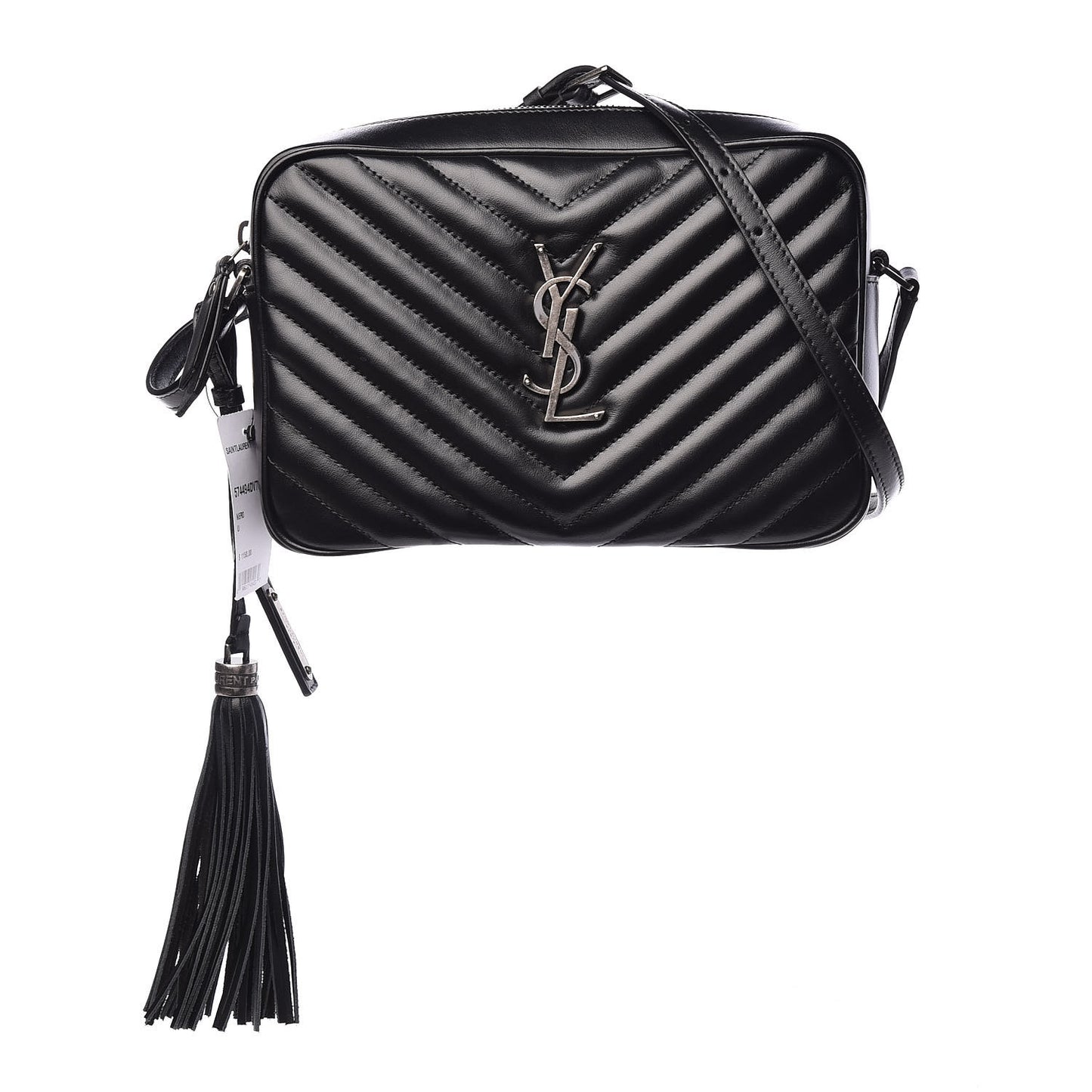 Calfskin Matelasse Monogram Lou Camera Bag Black
