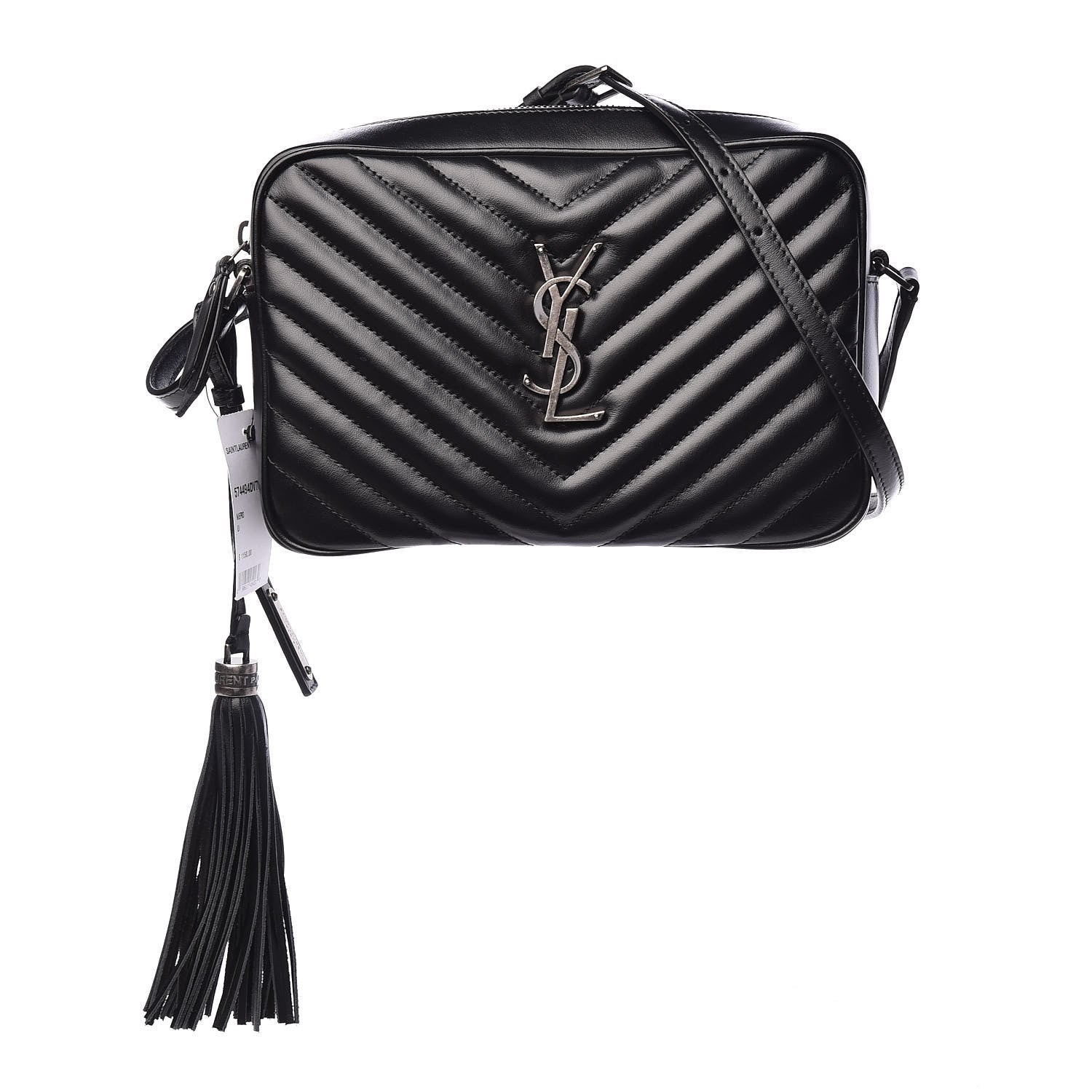Saint Laurent Calfskin Matelasse Monogram Lou Camera Bag Black 1 of 10