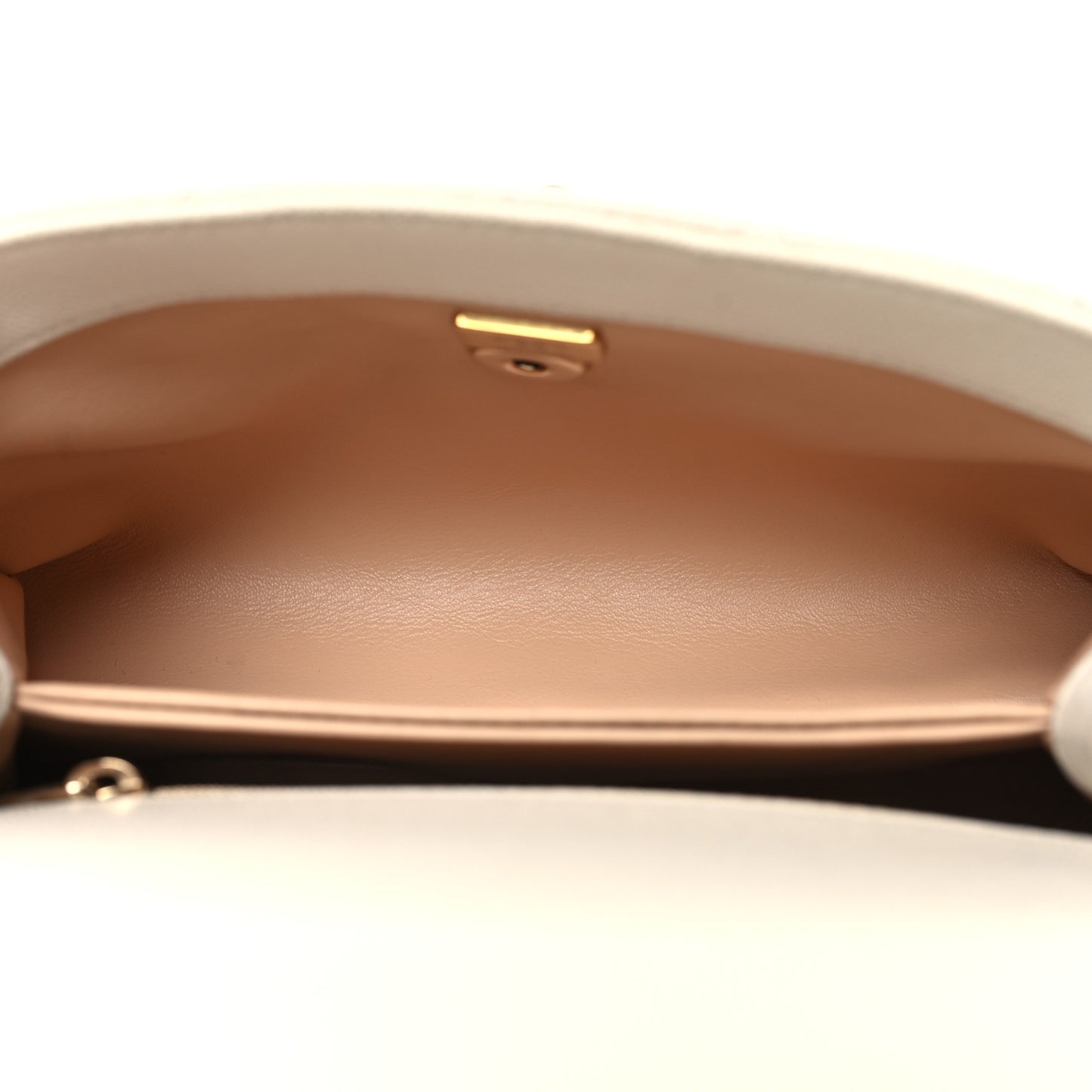 Caviar Quilted Mini Coco Chain Handle Flap White