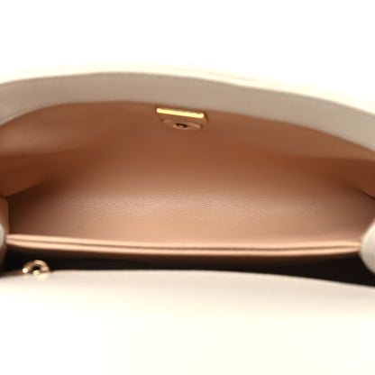 Chanel Caviar Quilted Mini Coco Chain Handle Flap White 5 of 12
