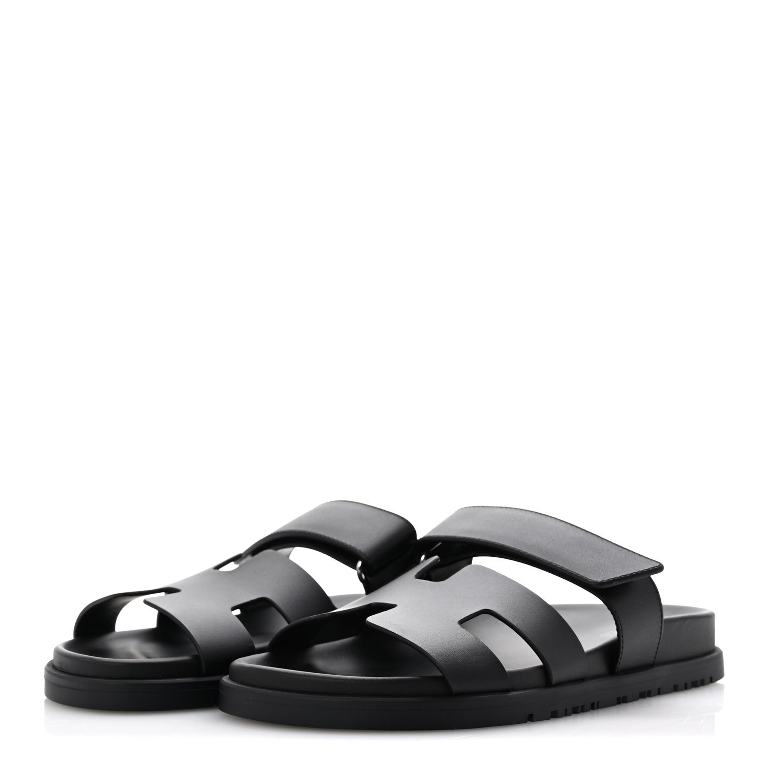 Hermes Calfskin Womens Chypre Sandals 36 Black 4 of 10