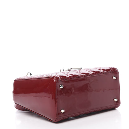 Christian Dior Patent Cannage Medium Lady Dior Red 5 of 11