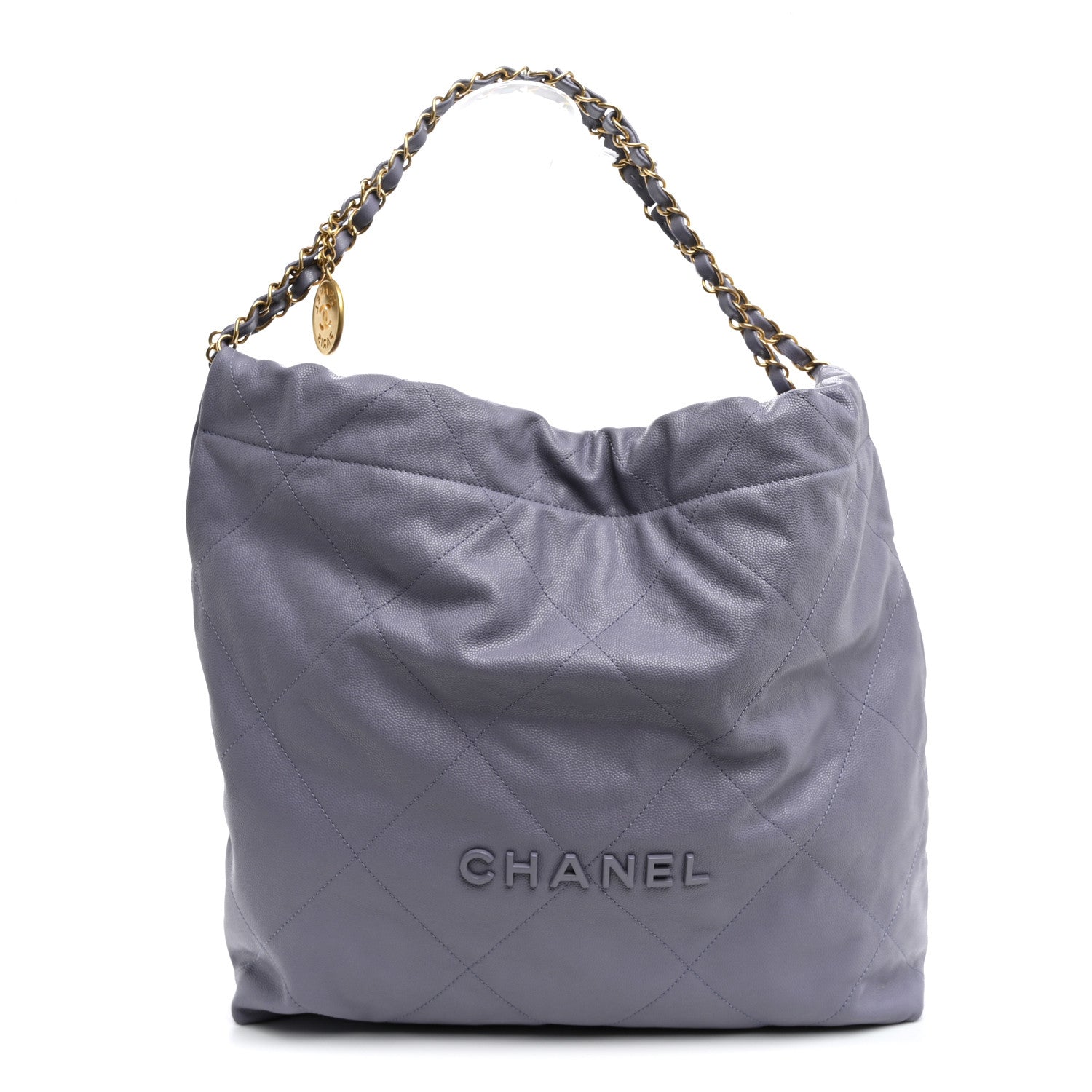 Chanel Shiny Caviar Quilted Monochrome Small Chanel 22 Light Purple 1 of 10