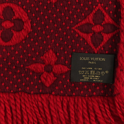 Louis Vuitton Wool Silk Logomania Scarf Rubis 3 of 3