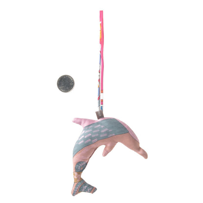 Hermes Silk Petit H Dolphin Ornament Charm Multicolor 2 of 4