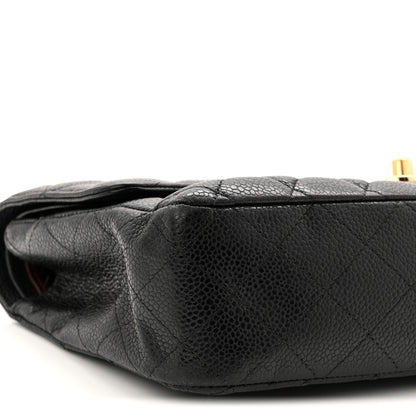 Chanel Caviar Quilted Medium Double Flap Black 9 of 10