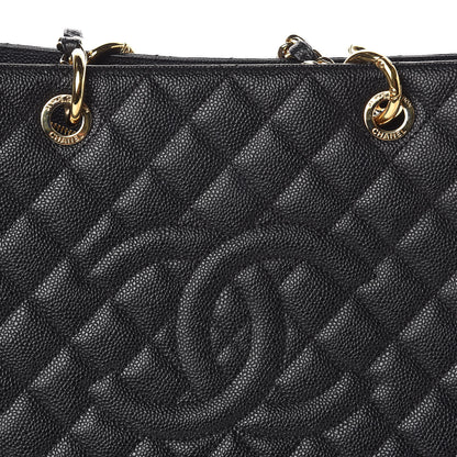 Chanel Caviar Quilted XL Grand Shopping Tote GST Black 10 of 10