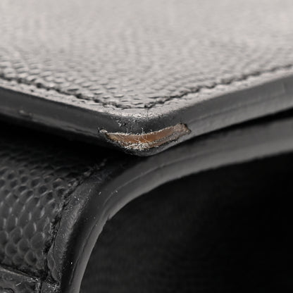 Saint Laurent Grain De Poudre Small Monogram Kate Satchel Black 9 of 11