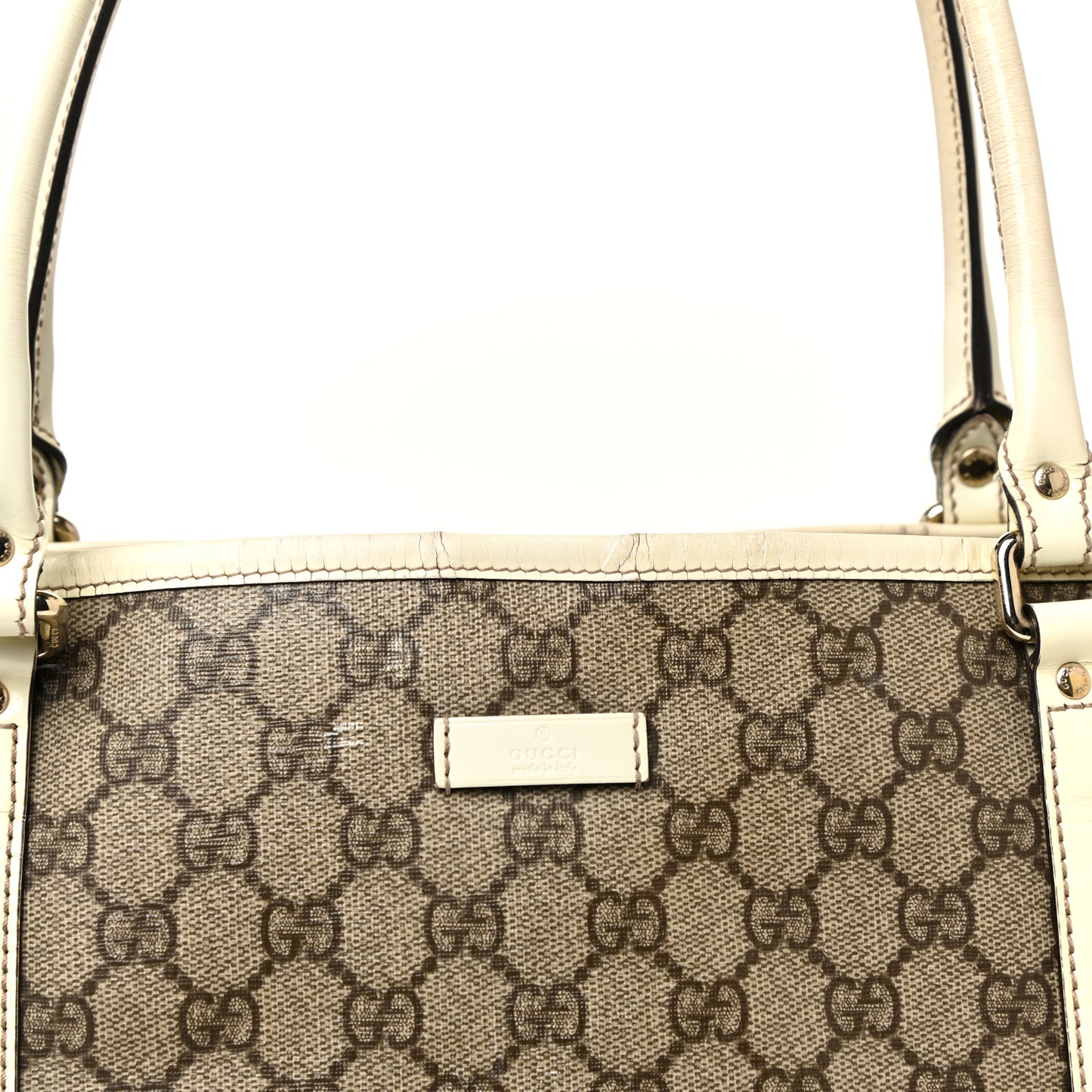 GG Plus Monogram Medium Joy Tote Off White