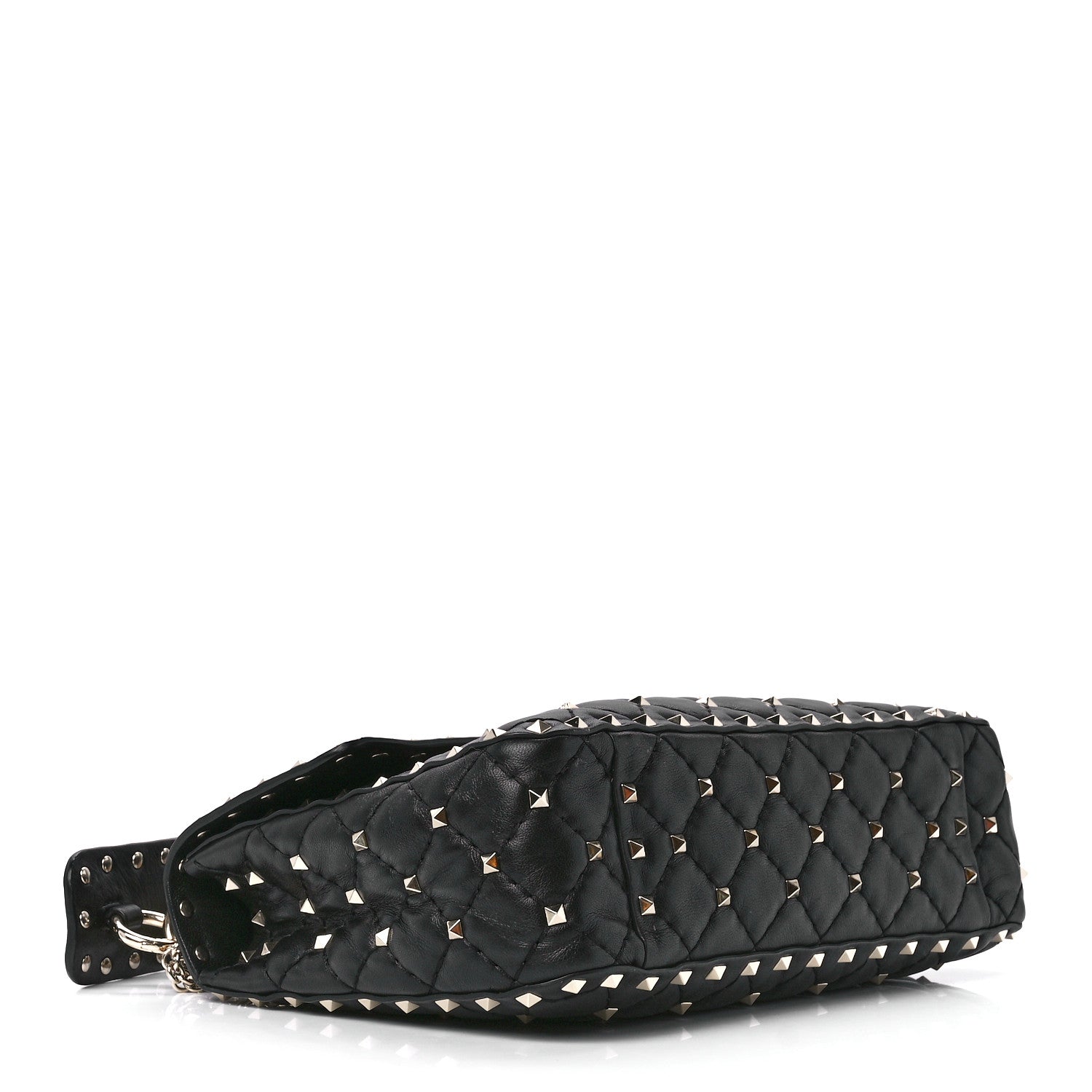 Valentino Garavani Lambskin Medium Rockstud Spike Shoulder Bag Black 4 of 10