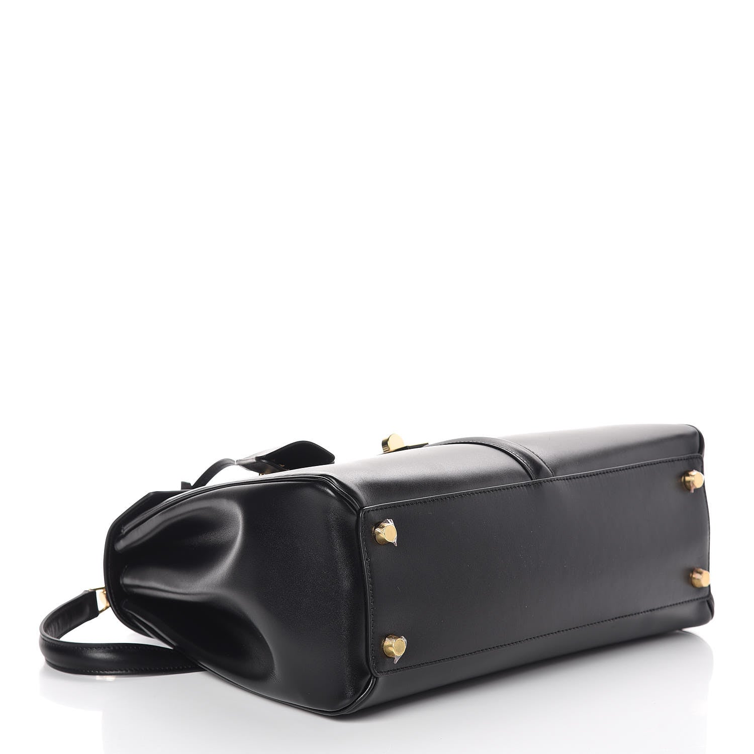 Celine Satinated Calfskin Medium 16 Top Handle Bag Black 5 of 10