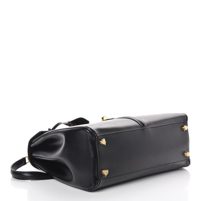 Celine Satinated Calfskin Medium 16 Top Handle Bag Black 5 of 10