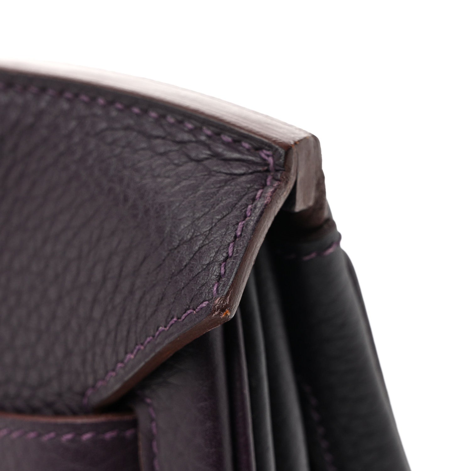 Hermes Taurillon Clemence Birkin 35 Raisin 13 of 15