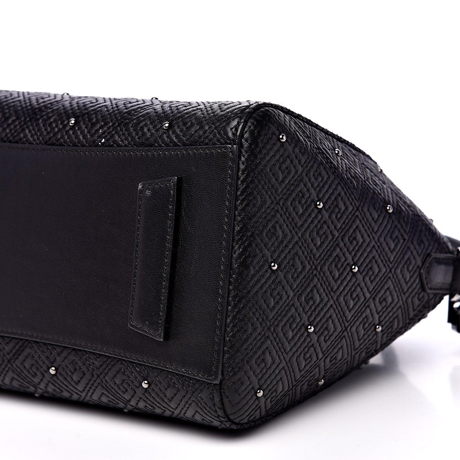 Givenchy Lambskin Logo Embossed Small Studded Antigona Black 10 of 14
