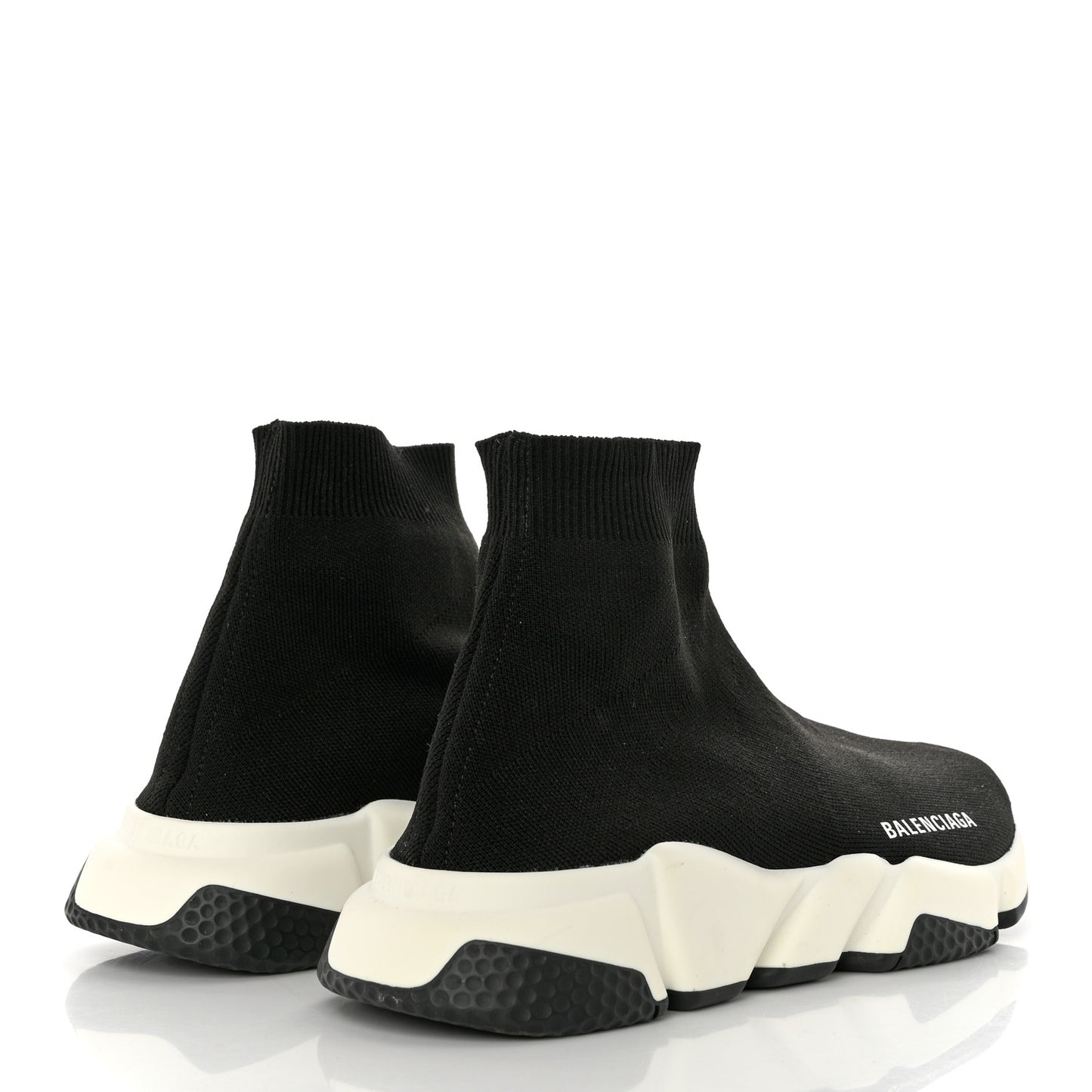 Neoprene Knit Womens Speed Sneakers 40 Black White