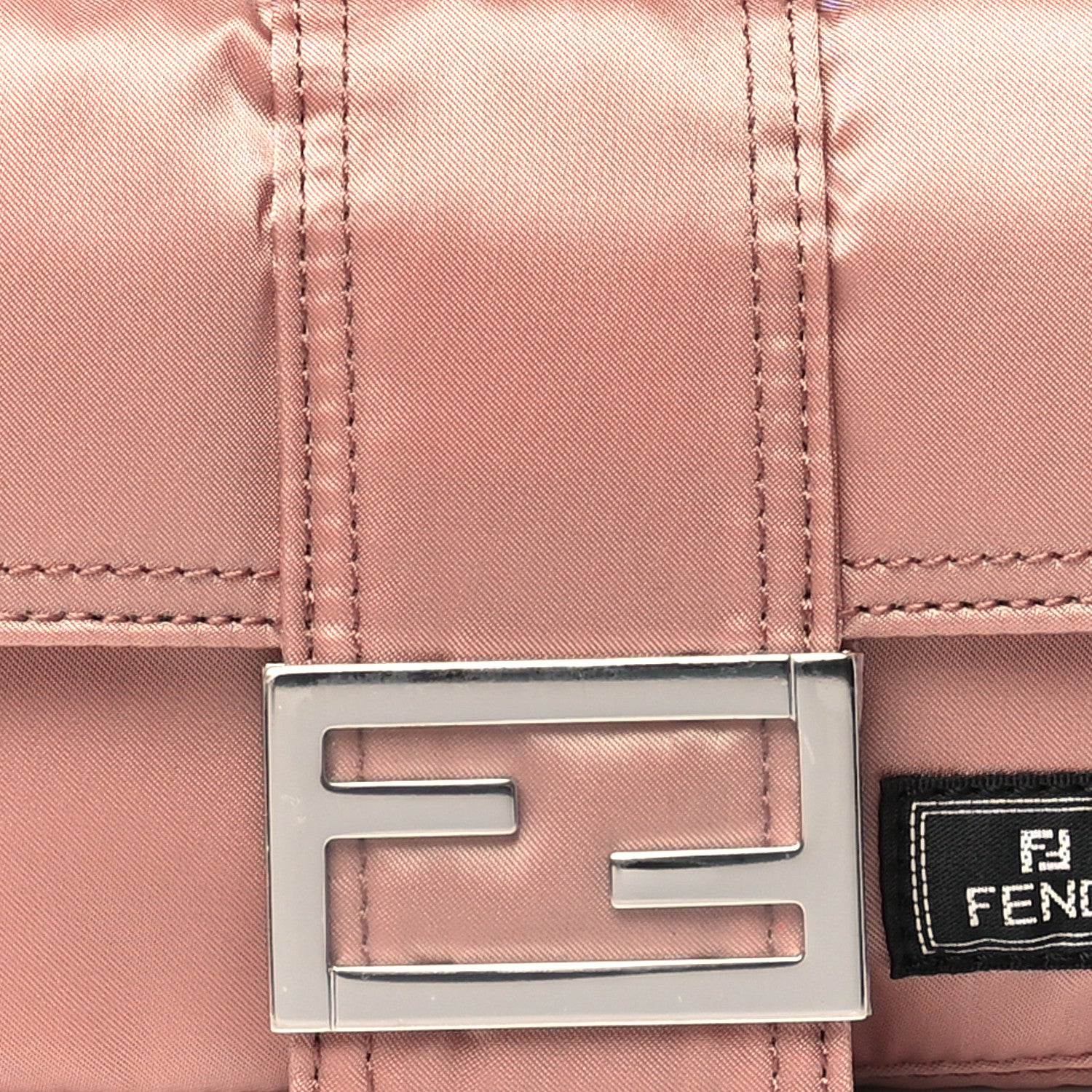 Fendi X PORTER Nylon Cuoio Roma Mini Phone Baguette Belt Bag Baby Pink 8 of 10