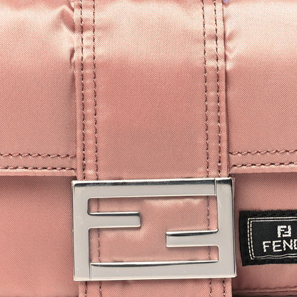 Fendi X PORTER Nylon Cuoio Roma Mini Phone Baguette Belt Bag Baby Pink 8 of 10
