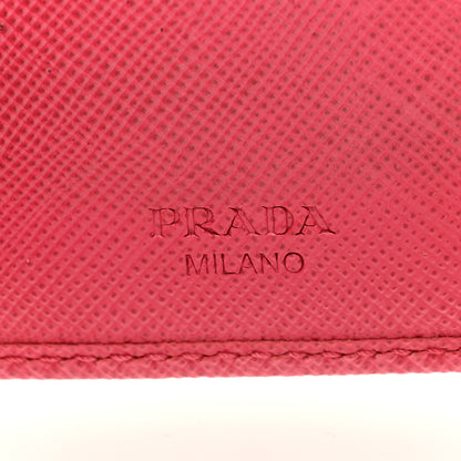 Prada Saffiano Fiocco Bow Metal 6 Key Holder Peonia 6 of 7