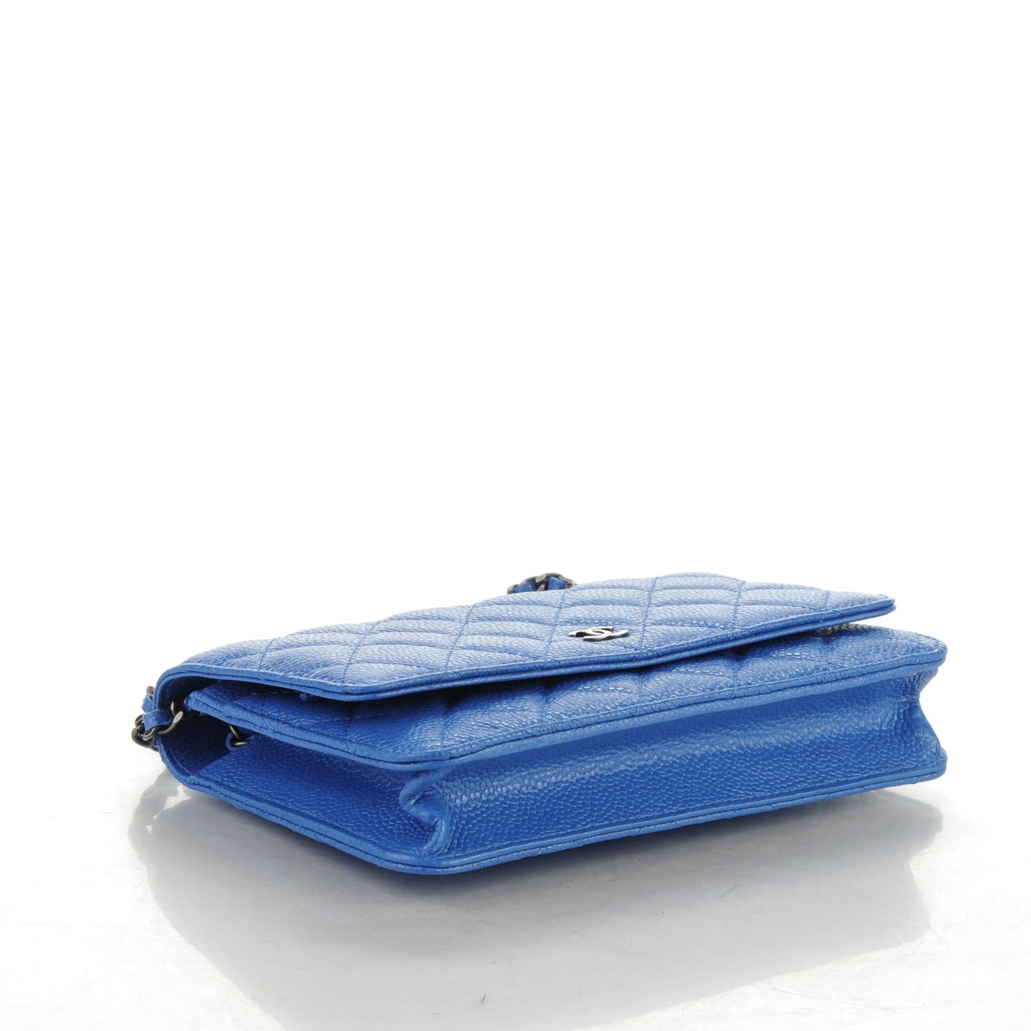 Caviar Quilted Wallet On Chain WOC Blue