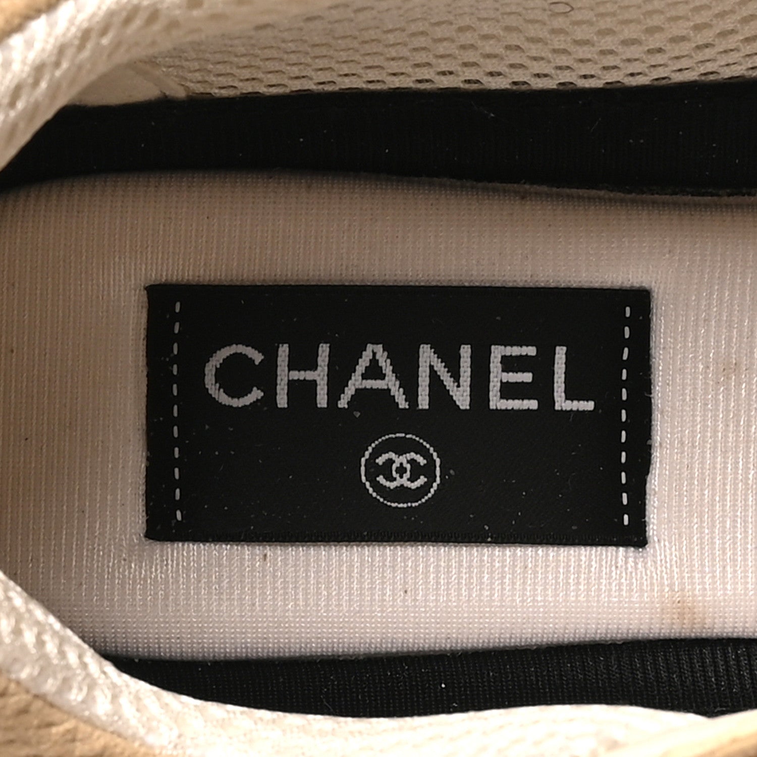 Chanel Fabric CC Womens Sneakers 40 Beige 8 of 9