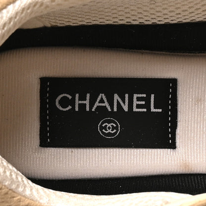 Chanel Fabric CC Womens Sneakers 40 Beige 8 of 9