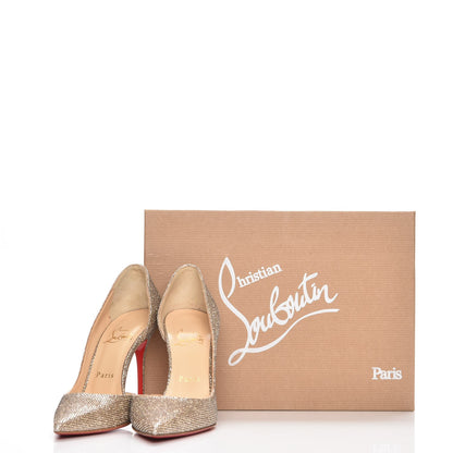 Christian Louboutin Glitter Luminor Iriza 100 Pumps 36.5 Gold 8 of 8
