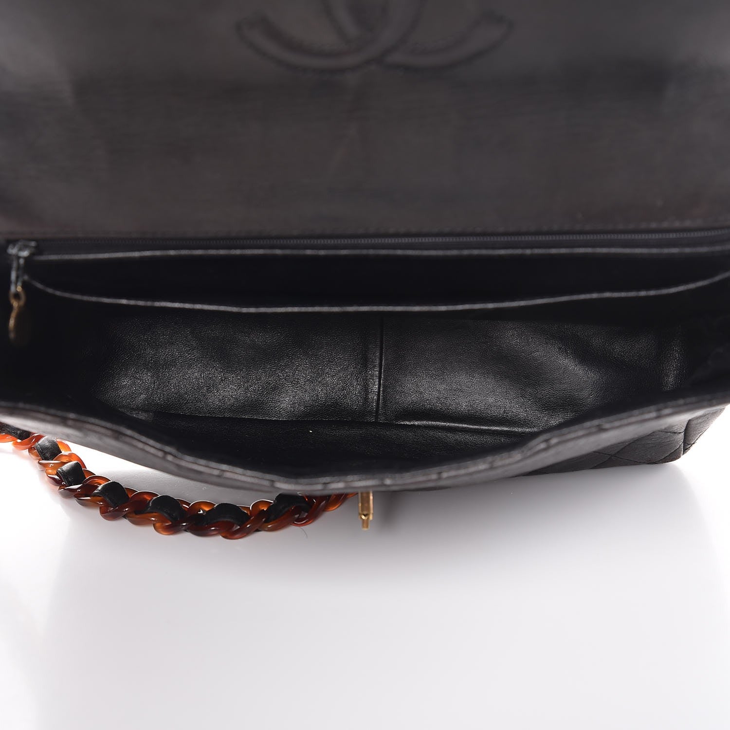 Chanel Lambskin Quilted Bekko Jumbo Single Flap Black 5 of 30